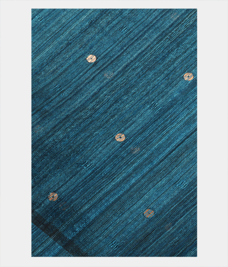 Blue Handwoven Tussar Saree T161125-image