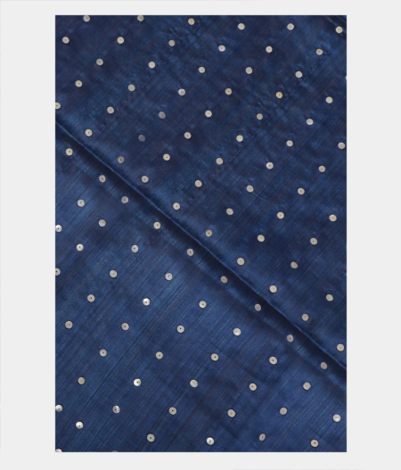 Blue Handwoven Tussar Saree T214826-image