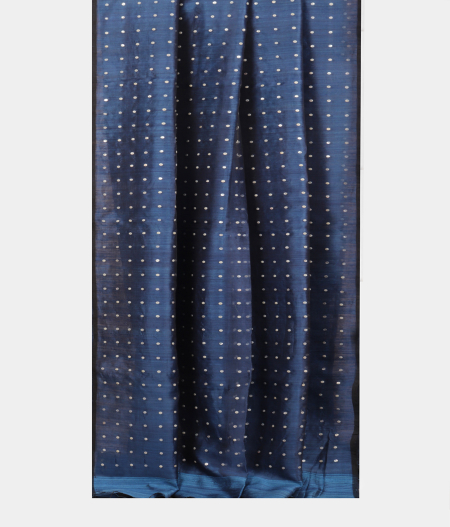 Blue Handwoven Tussar Saree T2148262