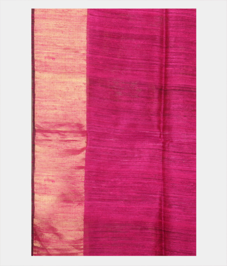 Magenta Handwoven Tussar Saree T1966793