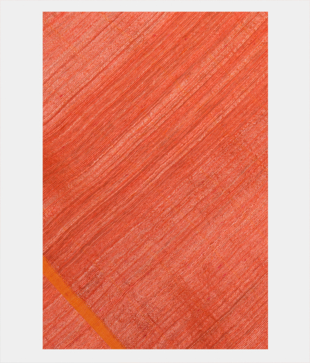 Peach Handwoven Tussar Saree T98936-image