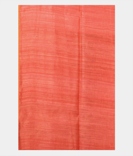 Peach Handwoven Tussar Saree T989363