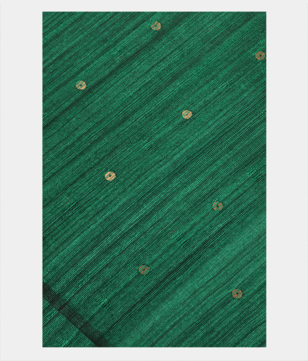 Green Handwoven Tussar Saree T161115-image