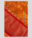 Orange Ikat Silk Saree T1374501