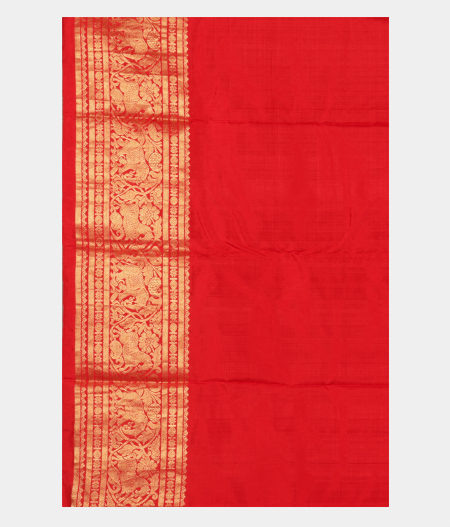 Orange Ikat Silk Saree T1374503