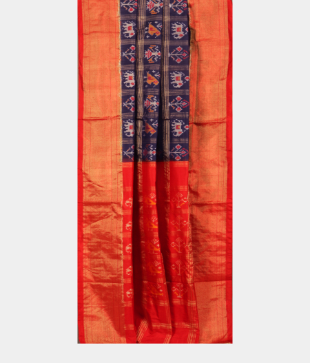 Blue Ikat Silk Saree T2047232