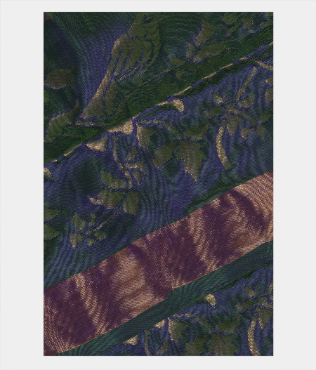 Peacock Blue Uppada Silk Saree T68853-image