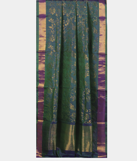 Peacock Blue Uppada Silk Saree T688532