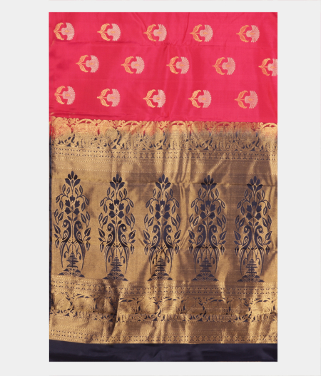Pink Handwoven Kanjivaram Silk Saree T1651364
