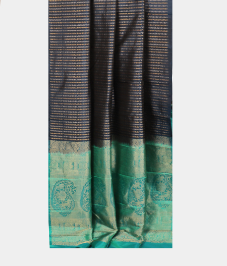 Blue Handwoven Kanjivaram Silk Saree T1786742