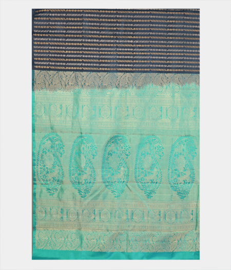 Blue Handwoven Kanjivaram Silk Saree T1786744