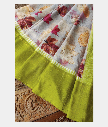 Grey printed kanjivaram saree T1935312