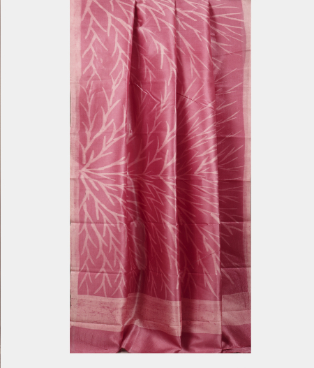 Pink Printed Raw Silk SareeT2202302