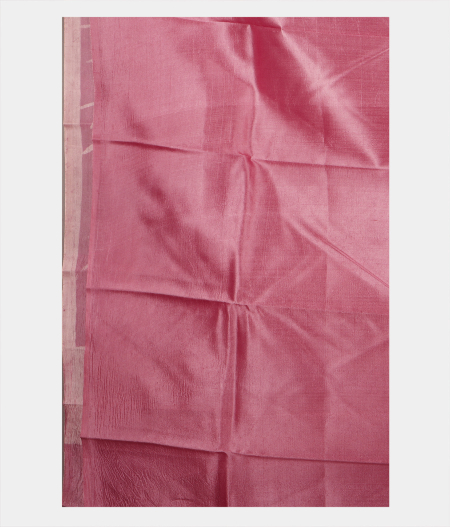 Pink Printed Raw Silk SareeT2202303