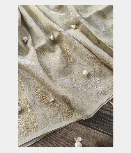 Cream Linen Dupatta NB7690-image