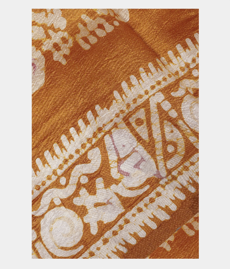 Yellow Raw Silk Saree T9401-image