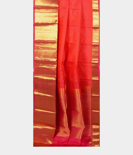 Orangish Pink Soft Silk Saree T2030732