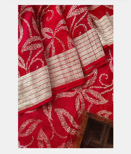 Red Banarasi Georgette Silk Saree LA13307-image