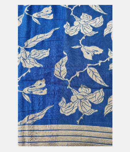 Blue Banaras Georgette Silk Saree LA133093