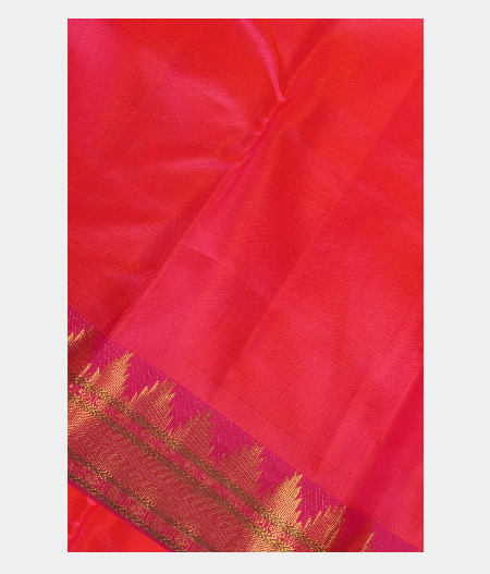 Pinkish Orange Soft Silk Saree T226725-image