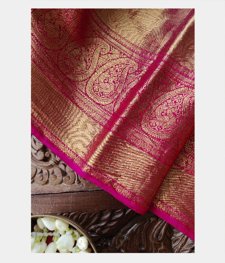 Grey Handwoven Kanjivaram Silk Pavadai T1836602