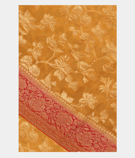 Yellow Banarasi Georgette Silk Saree T102875-image