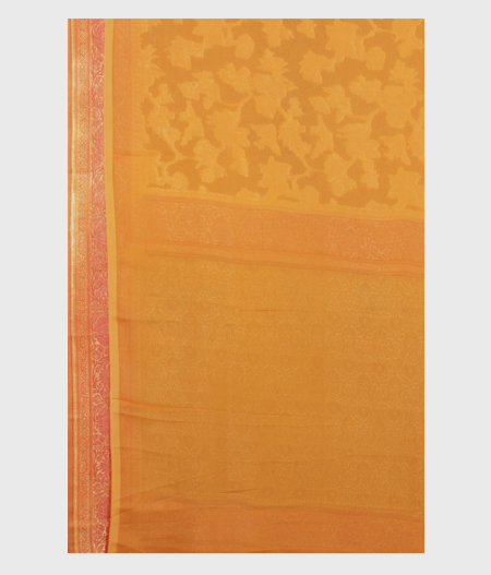 Yellow Banarasi Georgette Silk Saree T1028753