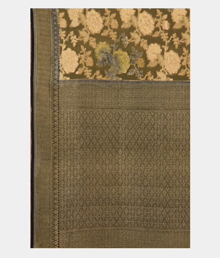 Green Banarasi Georgette Silk Saree T784654