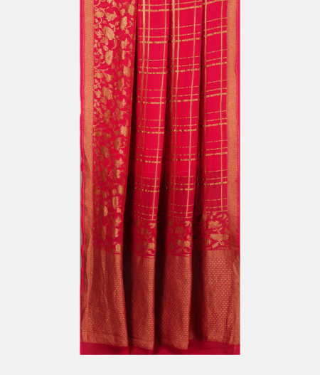 Red Banarasi Georgette Silk Saree T1857382