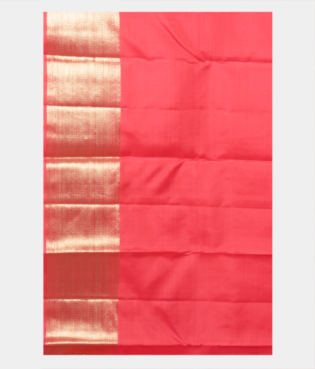 Pinkish Orange Handwoven Kanjivaram Silk Saree T2057143