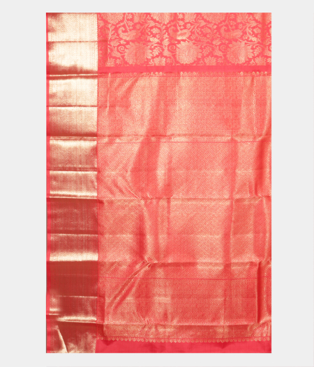 Pinkish Orange Handwoven Kanjivaram Silk Saree T2057144