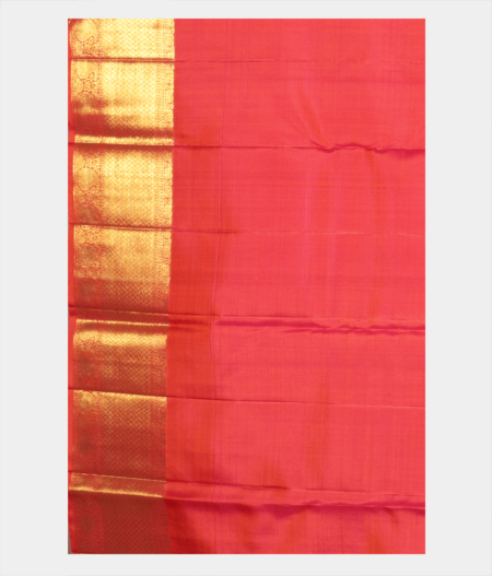 Pinkish Orange Handwoven Kanjivaram Silk Saree T2213483