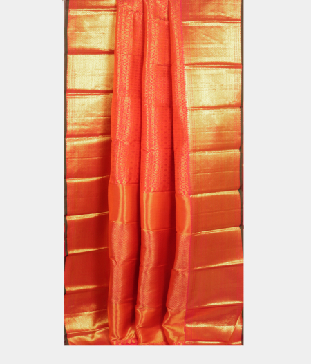 Orange Handwoven Kanjivaram Silk Saree T2133162