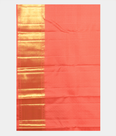 Peach Handwoven Kanjivaram Silk Saree T2214043