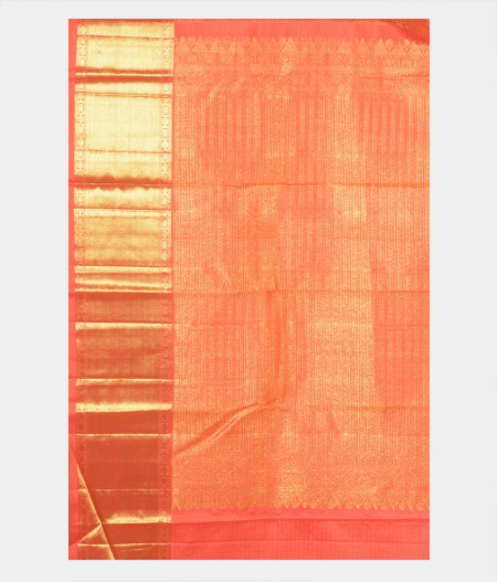 Peach Handwoven Kanjivaram Silk Saree T2214044