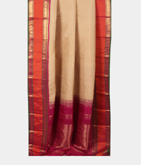 Beige Handwoven Kanjivaram Silk Saree T2181402