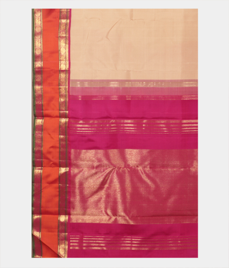 Beige Handwoven Kanjivaram Silk Saree T2181404