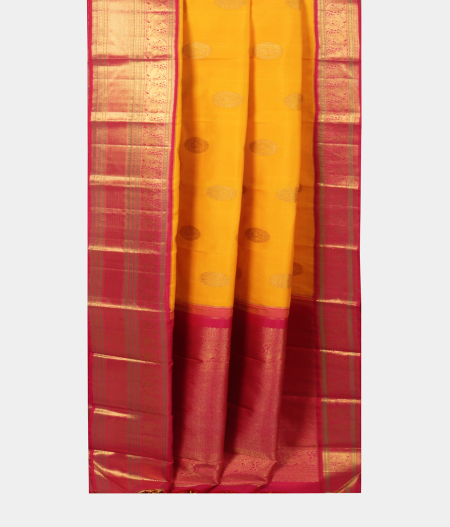 Yellow Handwoven Kanjivaram Silk Saree T2245562