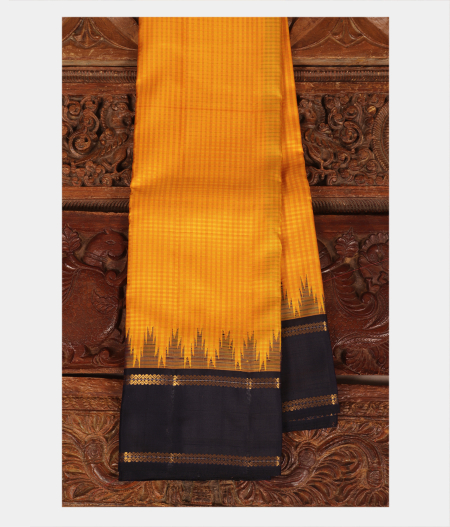 Yellow Handwoven Kanjivaram Silk Saree T224611-image