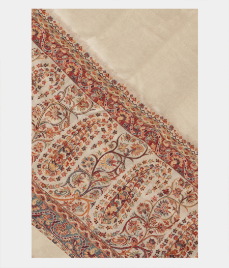 Off-White Cashmere Kani Silk Saree T226740-image