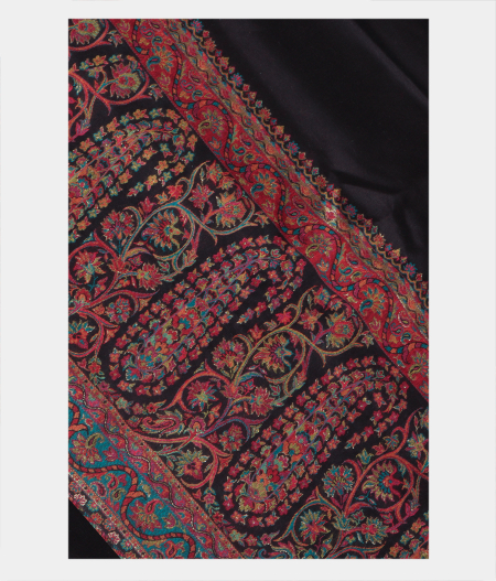 Black Cashmere Kani Silk Saree T226737-image