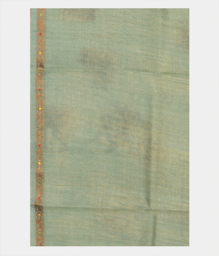 Green Tussar Printed Saree T2197213