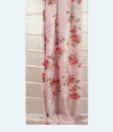 Pink Printed Silk Kota T2265592