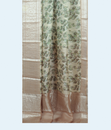Light Green Silk Printed Kota Saree T2265562