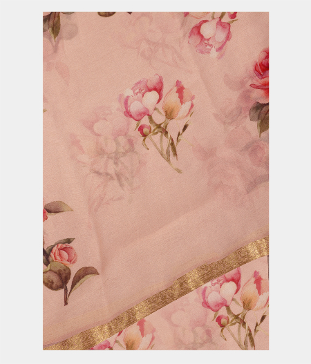 Light Pink Chiffon Printed Silk Saree T226179-image