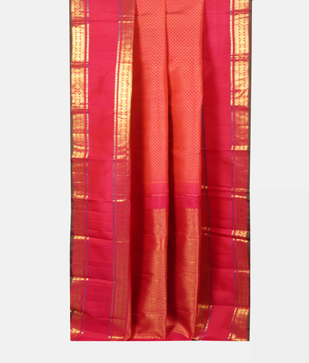 Pinkish Orange Handwoven Kanjivaram Silk Saree T2252952