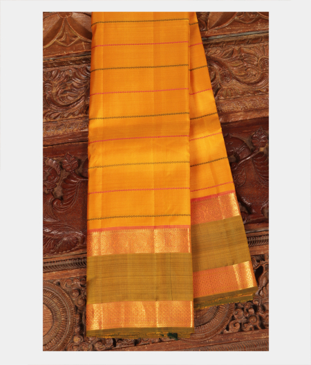 Yellow Handwoven Kanjivaram Silk Saree T225130-image