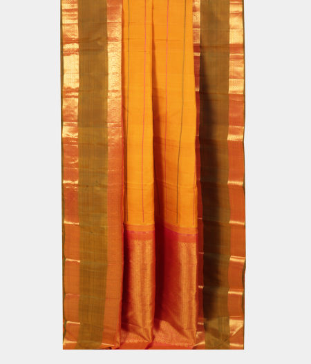 Yellow Handwoven Kanjivaram Silk Saree T2251302