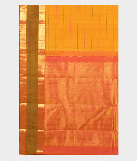 Yellow Handwoven Kanjivaram Silk Saree T2251304