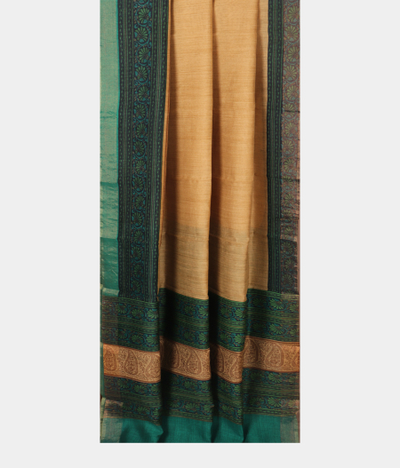 Beige Tussar Printed Saree T2219122